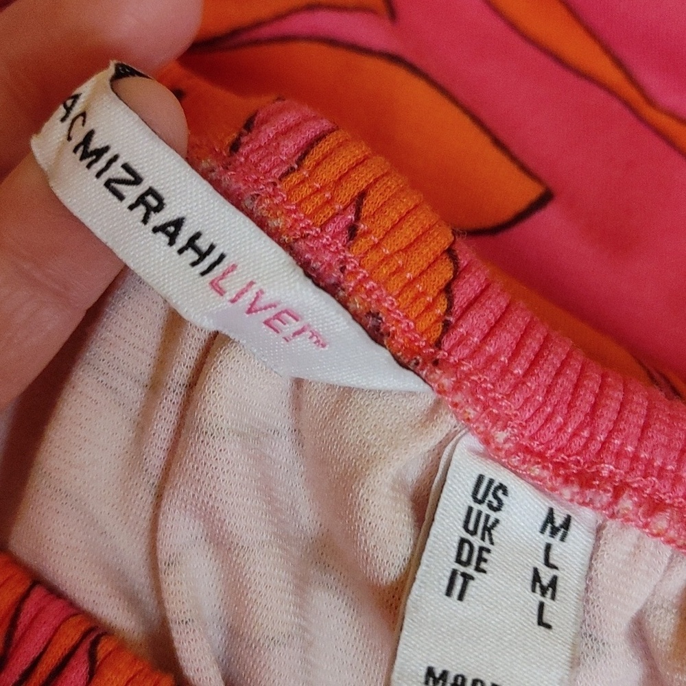 Isaac Mizrahi Live Pink Orange Knit Summer Dress M - Picture 9 of 12